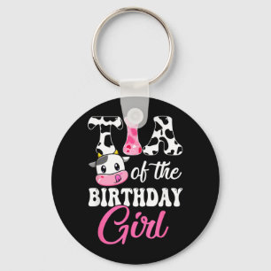 Chaveiro Tia da Menina do Fazendeiro Vaca de 1º Aniversário