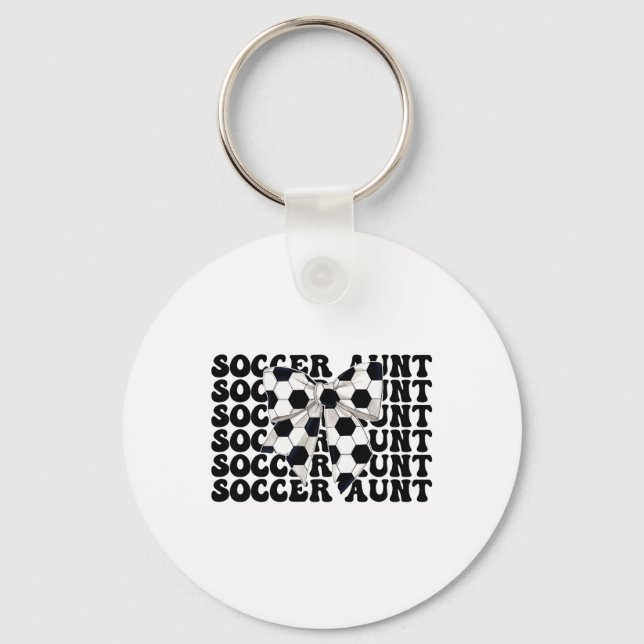 Chaveiro Tia de Futebol Tia de Futebol Coquette Bow  (Frente)