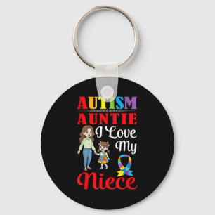 Chaveiro Tia do Autismo Eu Amo Minha Sobrinha Conscientizaç