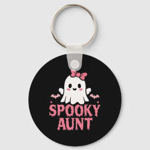 Chaveiro Tia Família Bonita Branca Fantasma Boo Halloween