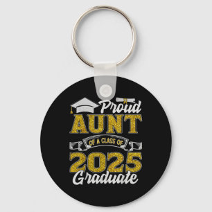 Chaveiro Tia Orgulhosa De Um Graduado Da Turma De 2025 Grad