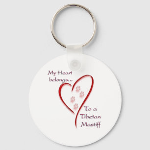 Chaveiro Tibetan Mastiff Hearts Pertence