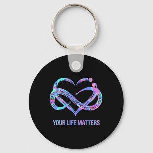 Chaveiro Tie Dye Heart Your Life S Suicida Prevention Aware