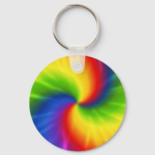 Chaveiro Tie Dye Rainbow Pattern