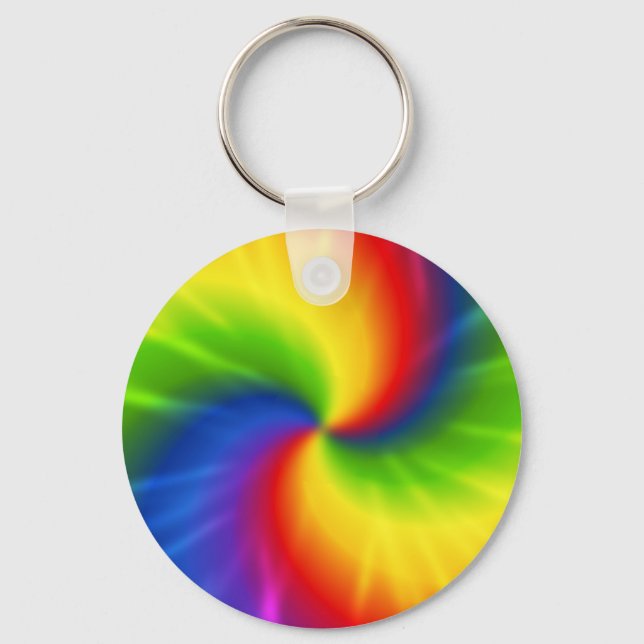Chaveiro Tie Dye Rainbow Pattern (Frente)
