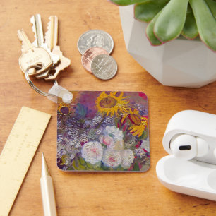 Chaveiro Tigela com Girassóis e Rosas por Vincent van Gogh