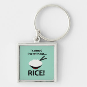 Chaveiro Tigela de Arroz Sem Arroz Eu Não Posso Viver
