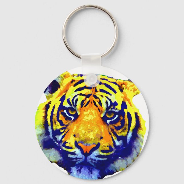Chaveiro Tiger Eyes Pop Art (Frente)