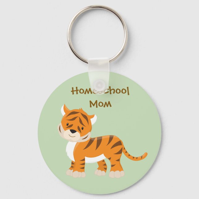 Chaveiro Tiger Homeschool Mãe (Frente)