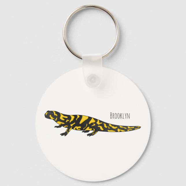 Chaveiro Tiger salamander cartoon (Frente)