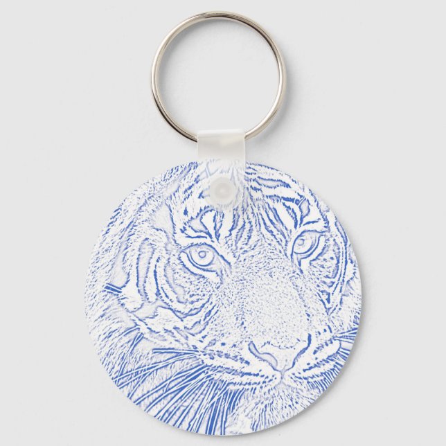 Chaveiro Tigre (azul) (Frente)