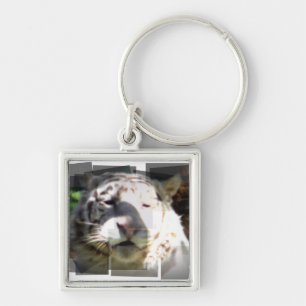Chaveiro Tigre branco abstrato