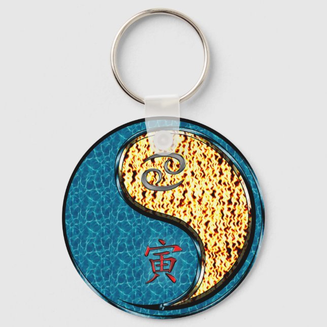 Chaveiro Tigre cancer e Fogo (Frente)