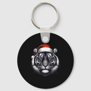 Chaveiro Tigre Com Chapéu De Papai Noel Natal Xmas Amante Z