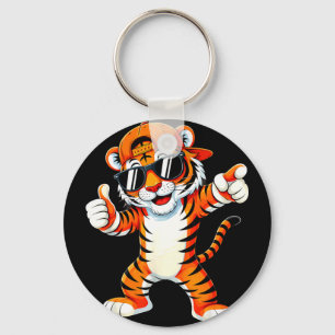 Chaveiro Tigre com óculos de sol tigre animal tigre homens 