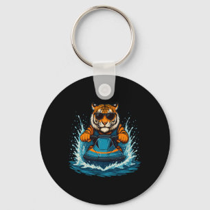 Chaveiro Tigre Legal Com Óculos De Sol Vibrações De Verão J