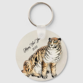 Chaveiro Tigre por Kōno Bairei Ilustração Japonesa