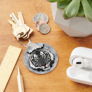 Chaveiro Tigre Preto E Branco