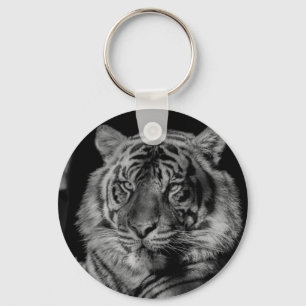 Chaveiro Tigre preto e branco