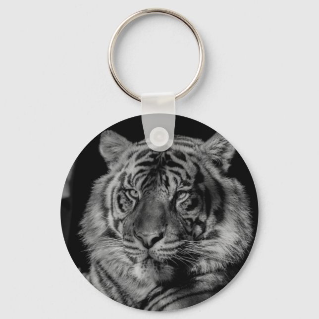 Chaveiro Tigre preto e branco (Frente)