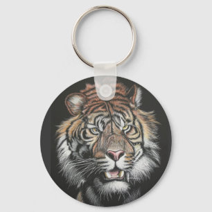 Chaveiro Tigre rujir no conselho do risco