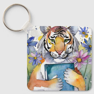 Chaveiro Tigre Sóbrio Segurando Livro Grande Oração AA PERS