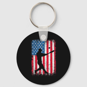 Chaveiro Time de beisebol da bandeira americana homens meni