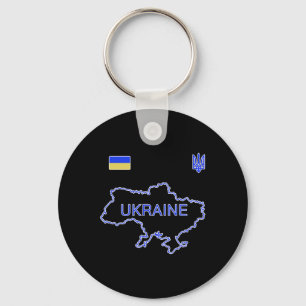 Chaveiro Time de Futebol da Ucrânia Mapa Ukr e Jersey Foo T