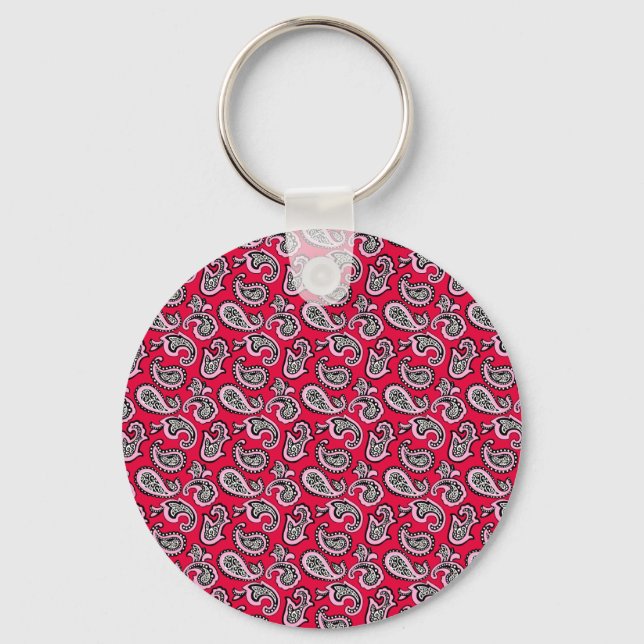 Chaveiro Timeless Paisley on Red Background (Frente)
