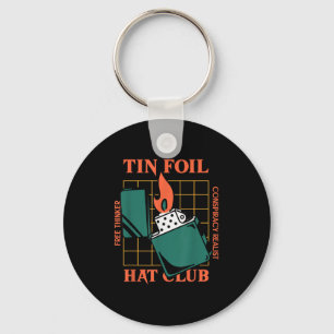 Chaveiro Tin Foil Hat Club - Free Thinker - Conspiração Rea