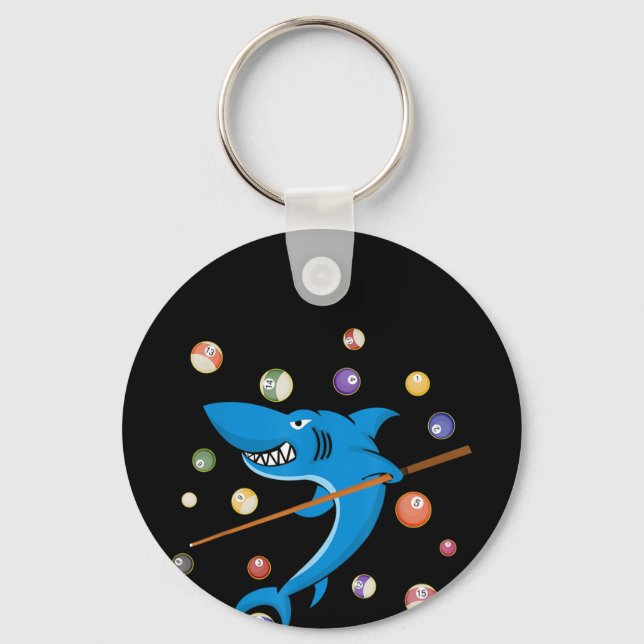 Chaveiro Tinta de Mesa do Billiard Shark 8 Ball Player (Frente)