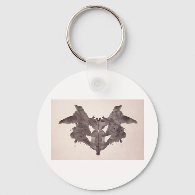 Chaveiro Tinta de teste de Rorschach Plate 1 Bat, Mama (Frente)