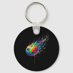 Chaveiro Tinta de Tie-dye Salpicos de Futebol Péll Jogador