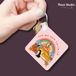 Chaveiro Tinta-Festa de aniversário da Vintage Flashback 80