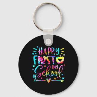Chaveiro Tinta Tie Dye Feliz Primeiro Dia De Volta às Aulas