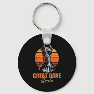 Chaveiro Tio Cool Retro Great Dane Engraçado Amor Cachorro