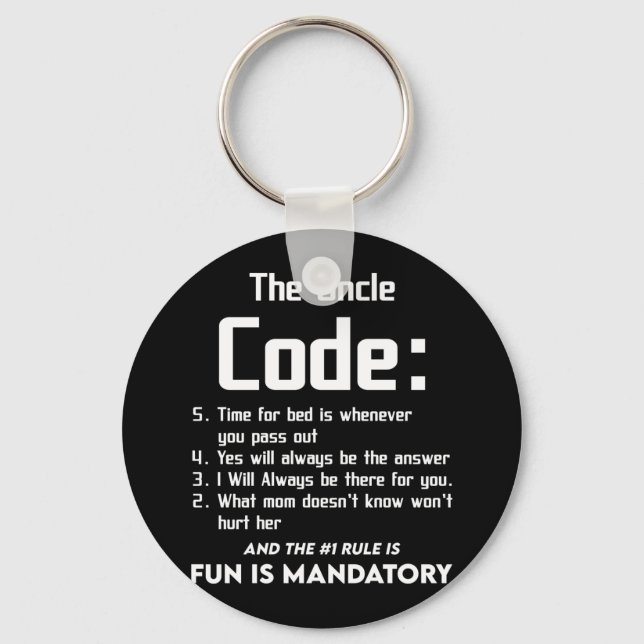 Chaveiro Tio Da Niece Nephew O Tio Legal 5 Coisas (Frente)