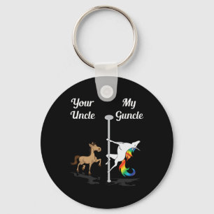 Chaveiro Tio Meu Tio Você Me Dançando Unicorn Rainbo