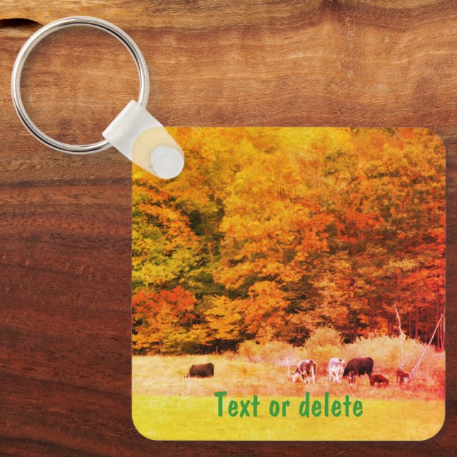 Chaveiro Tipo de Campo de Folhas de Folhas Personalizado (Frente)