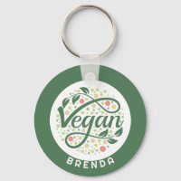 Tipografia Criativa De Vegan Com Folhas Verdes