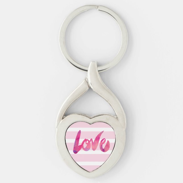 Chaveiro Tipografia de Amor Puro e Rosa Quente (Frente)