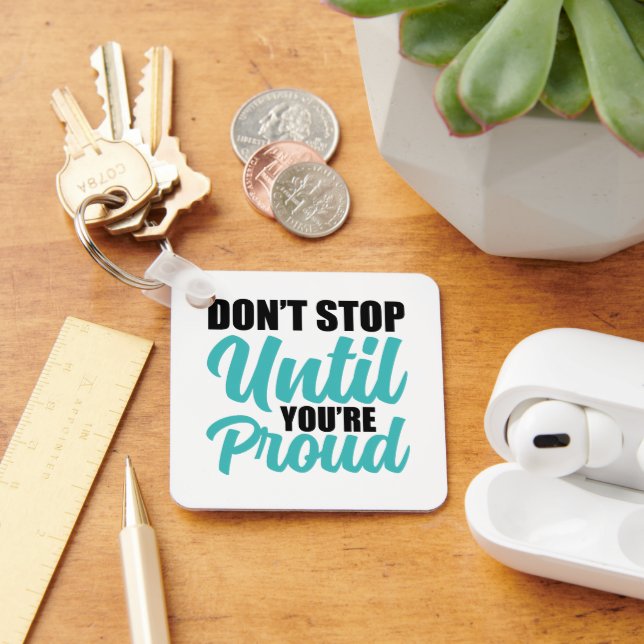 Chaveiro Tipografia de Hustle e Sucesso Inspiracional (Mesa)