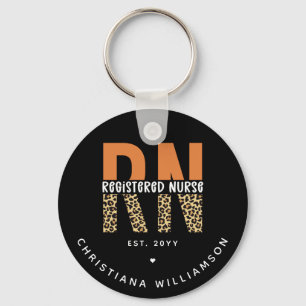Chaveiro Tipografia de Leopard Enfermeira Registrada do RN