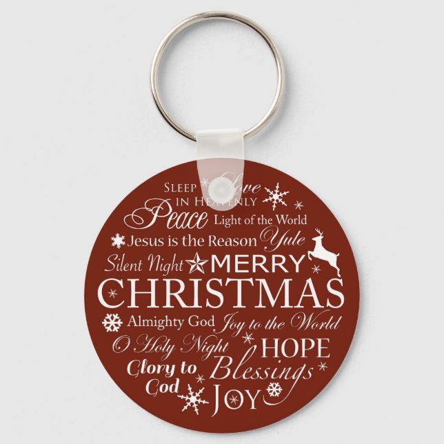 Chaveiro Tipografia de Palavras de Natal (Frente)