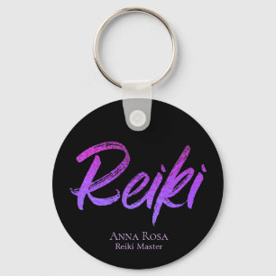 Chaveiro Tipografia iridescente cura da energia de Reiki do