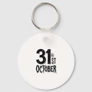 Chaveiro Tipografia Vintage de Halloween de 31 de Outubro D