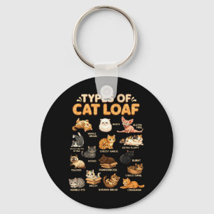 Chaveiro Tipos de Cat Loaf Fofos para Crianças Meninos Meni