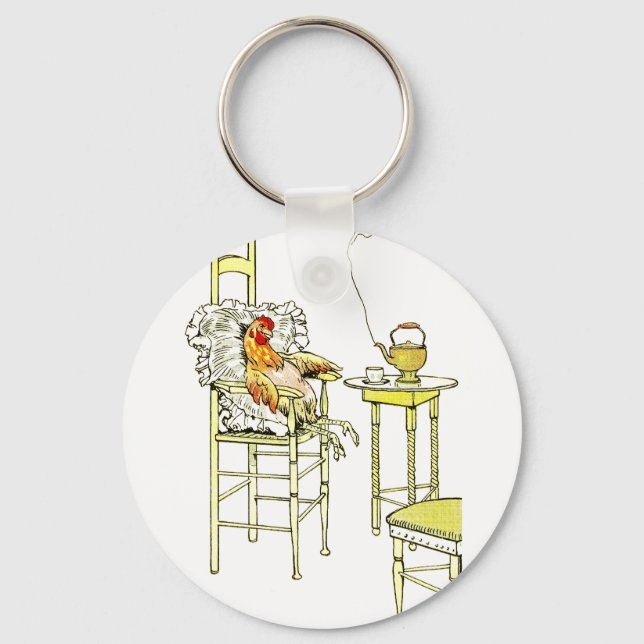 Chaveiro Tired Hen com Cuppa (Frente)