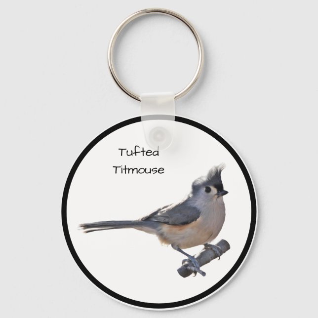 Chaveiro Titmouse tufado (Frente)