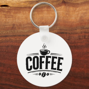 Chaveiro Título: Amante do Café Pingente de Café Vintage – 